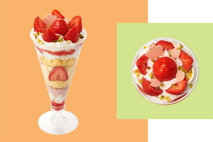 苺と白あんのパルフェ