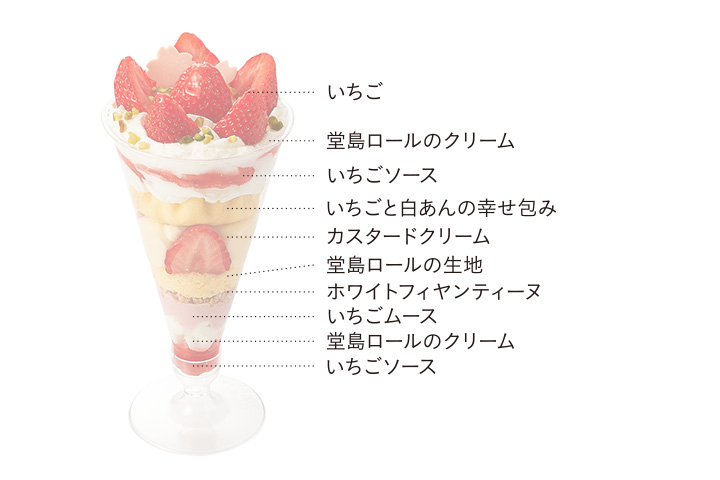 苺と白あんのパルフェ