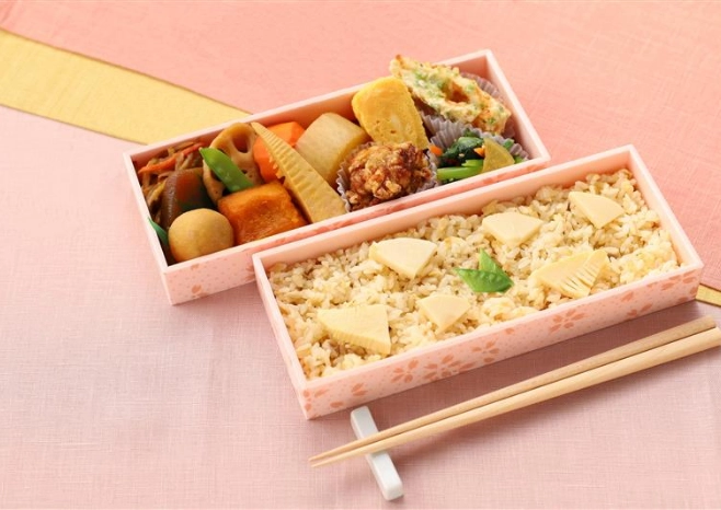 筍ご飯二段弁当