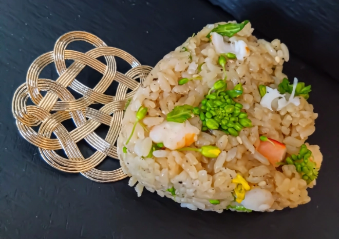 菜の花と海老の炊き込みご飯