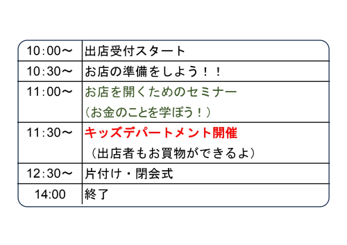 スケジュール