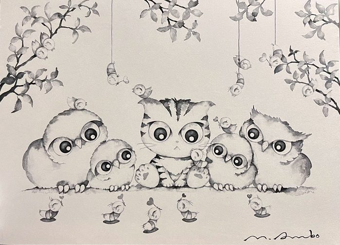 新しい日本の墨絵　安保真　作品展